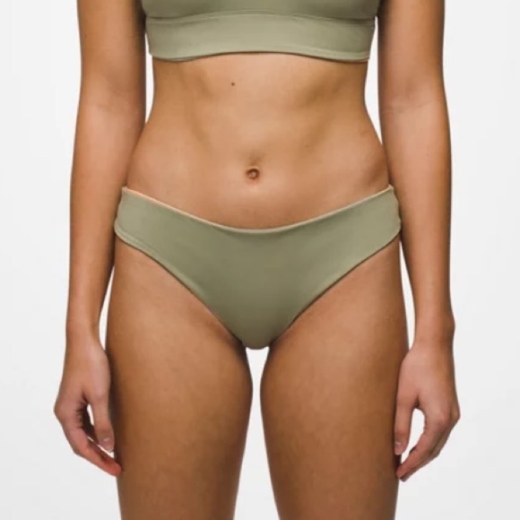 NWT Prana Gemma Reversible Cheeky Low Rise Bikini Swim Bottoms in Waves Stripes - Picture 4 of 8